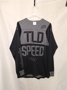 Troy Lee Designs Skyline Jersey Mens Small MTB Long Sleeve Gray Black TLD Speed